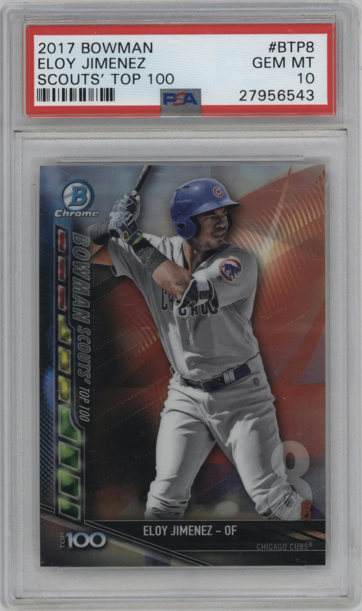 2017 Bowman Top 100 Eloy Jimenez #BTP-8 PSA 10