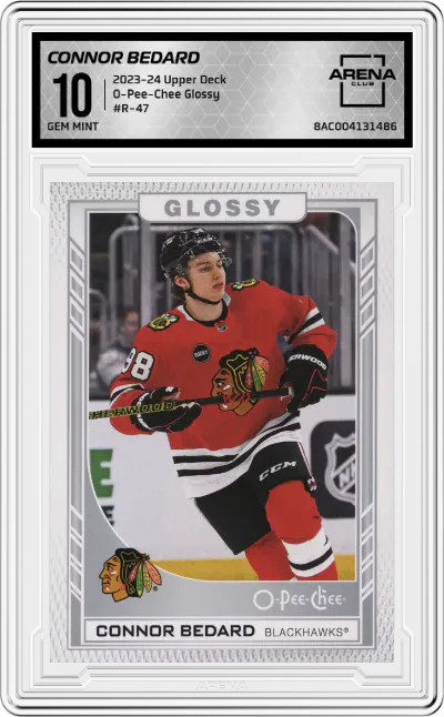2023 Upper Deck Series 2 O-Pee-Chee Glossy Connor Bedard #R-47 ARENA CLUB 10