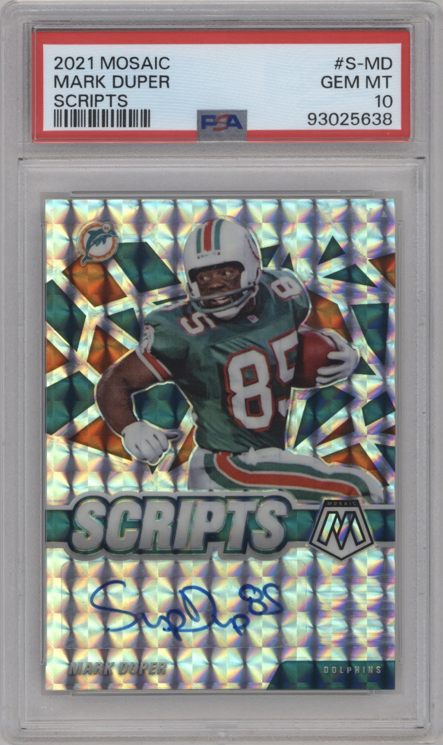 2021 Panini Mosaic Scripts Mark Duper PSA 10