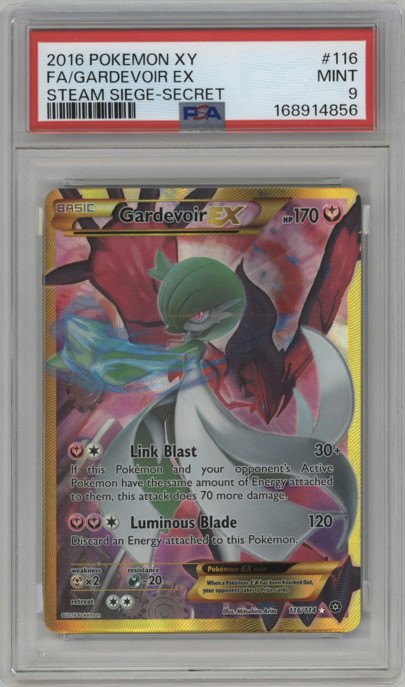2016 Pokemon XY Steam Siege Gardevoir EX #116 PSA 9
