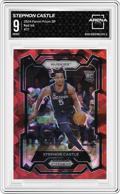2024 Panini Prizm Draft Picks Stephon Castle Red Ice ARENA CLUB 9