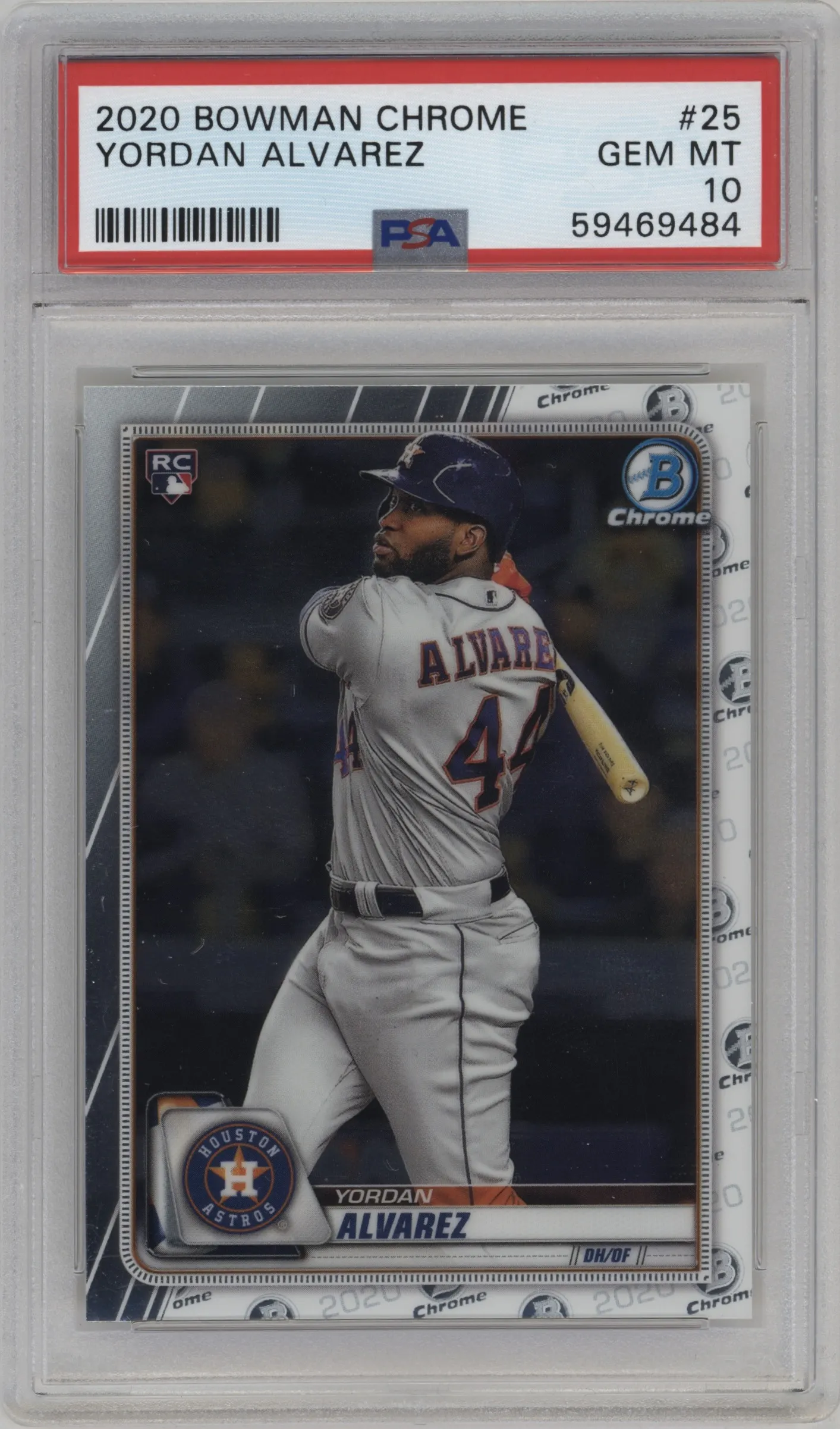 2020 Bowman Chrome Yordan Alvarez #25 PSA 10