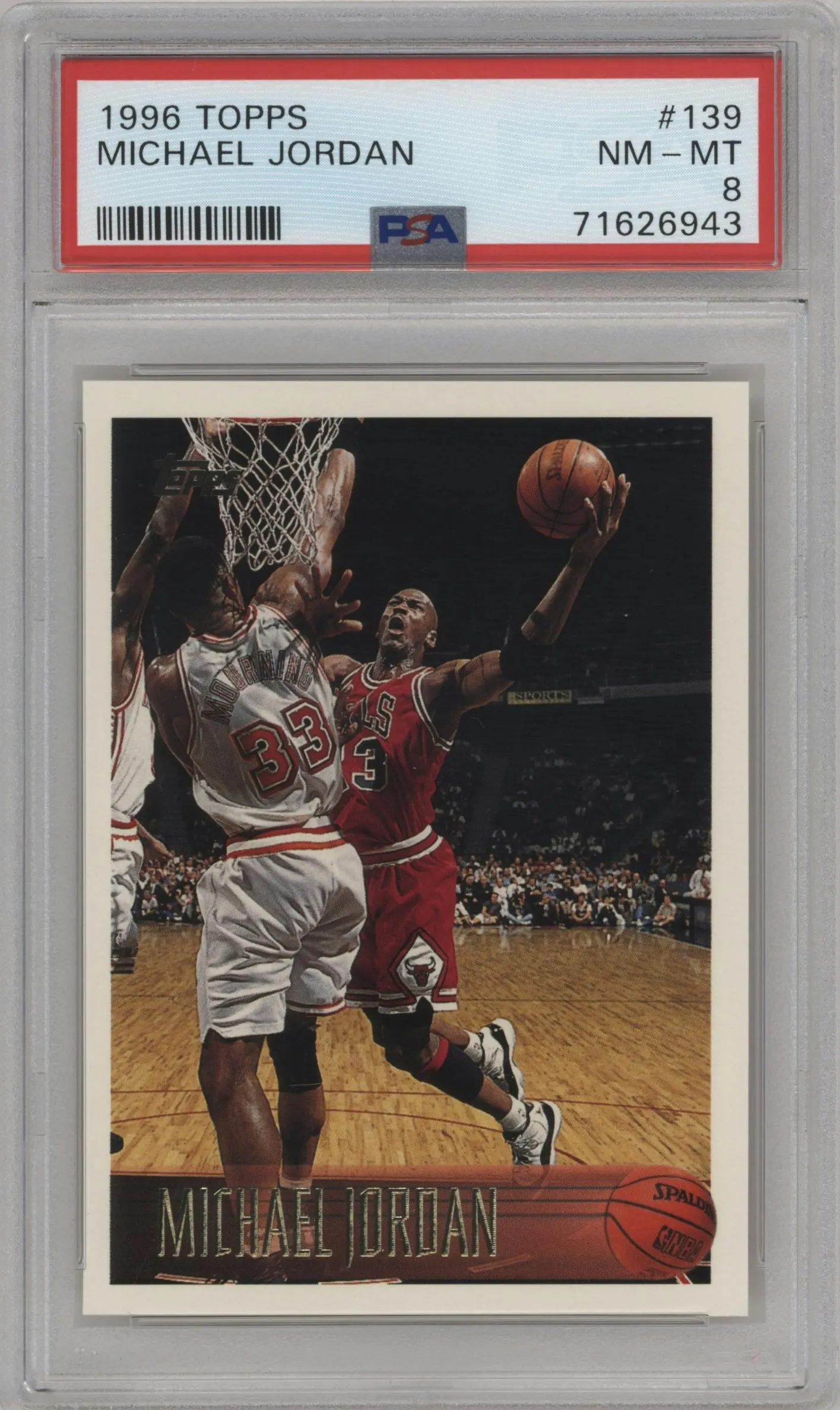 1996 Topps Michael Jordan #139 PSA 8