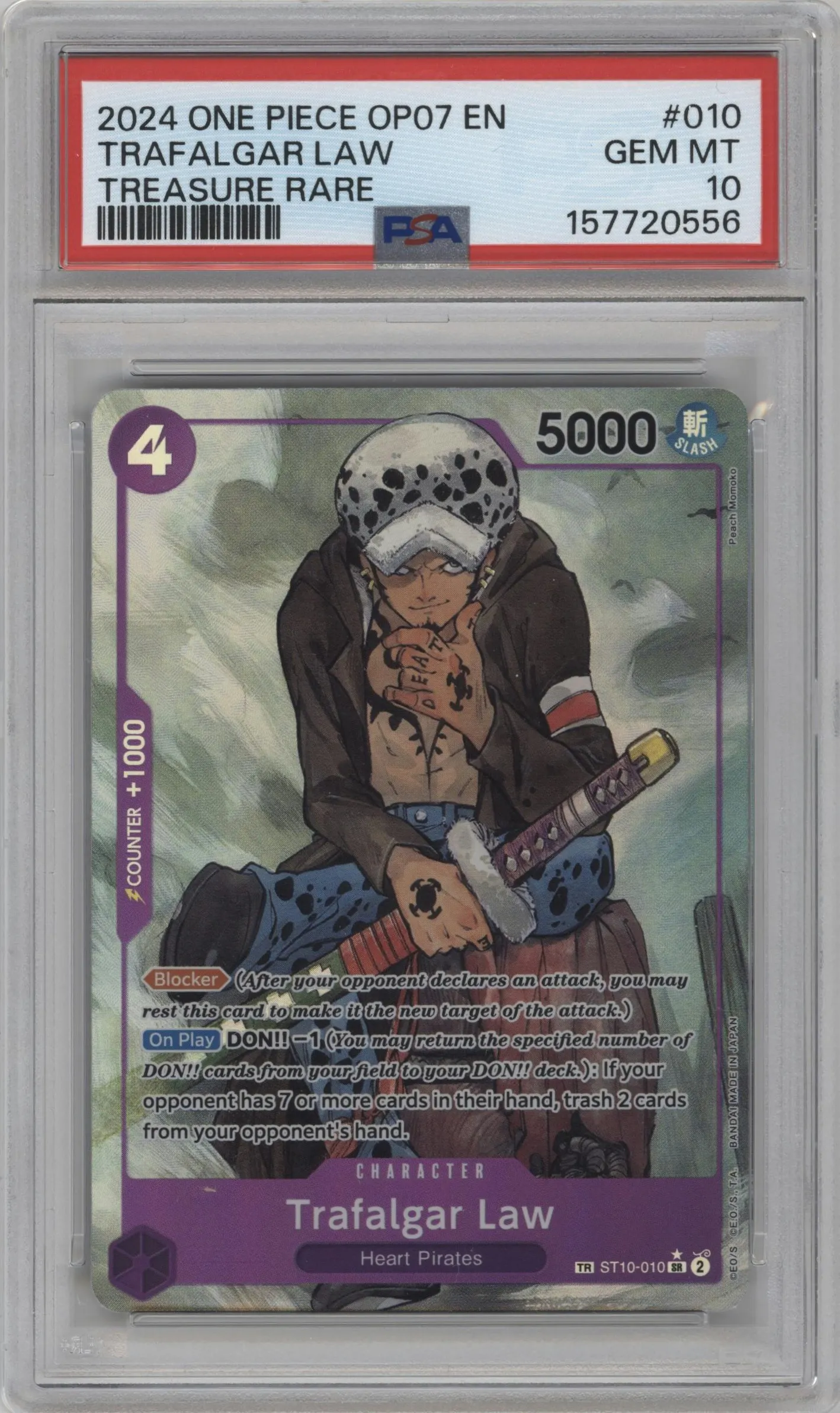 2024 One Piece 500 Years in the Future Trafalgar Law PSA 10