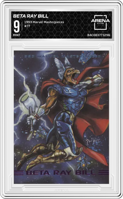 1993 SkyBox Marvel Masterpieces Beta Ray Bill #77 ARENA CLUB 9