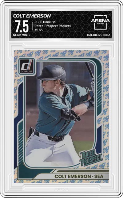 2026 Donruss Rated Prospect Colt Emerson Rockets #165 ARENA CLUB 7.5