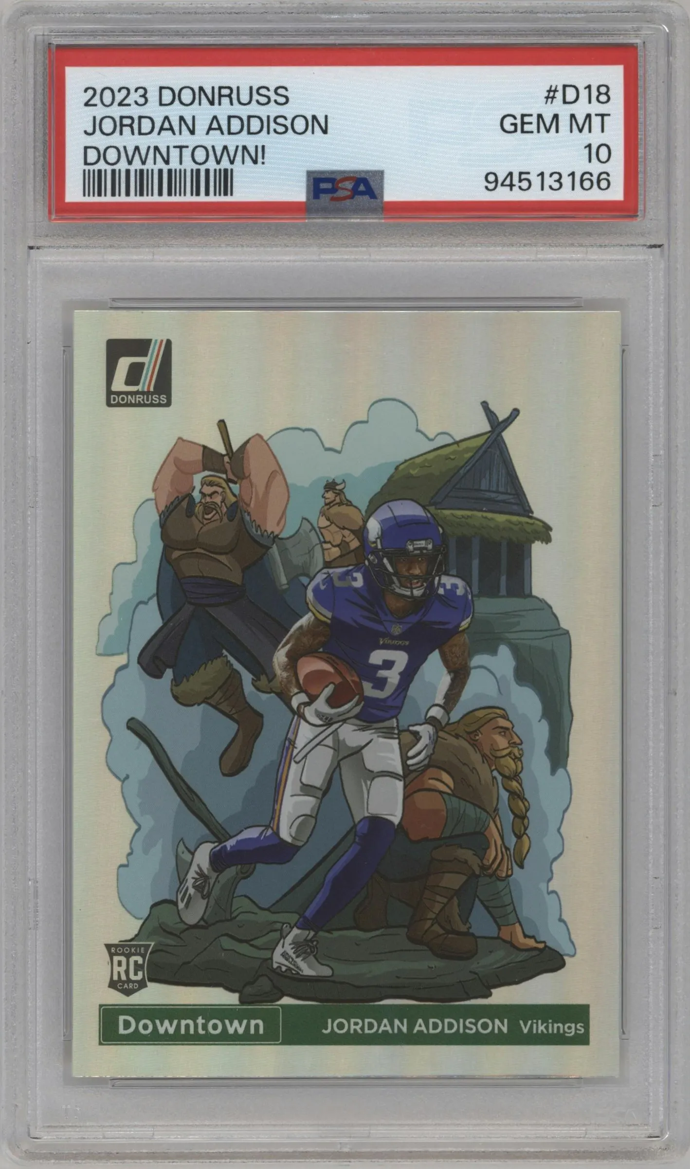 2023 Panini Donruss Downtown Jordan Addison #D-18 PSA 10