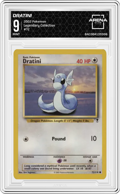 2002 Pokemon Legendary Collection Dratini #72 ARENA CLUB 9