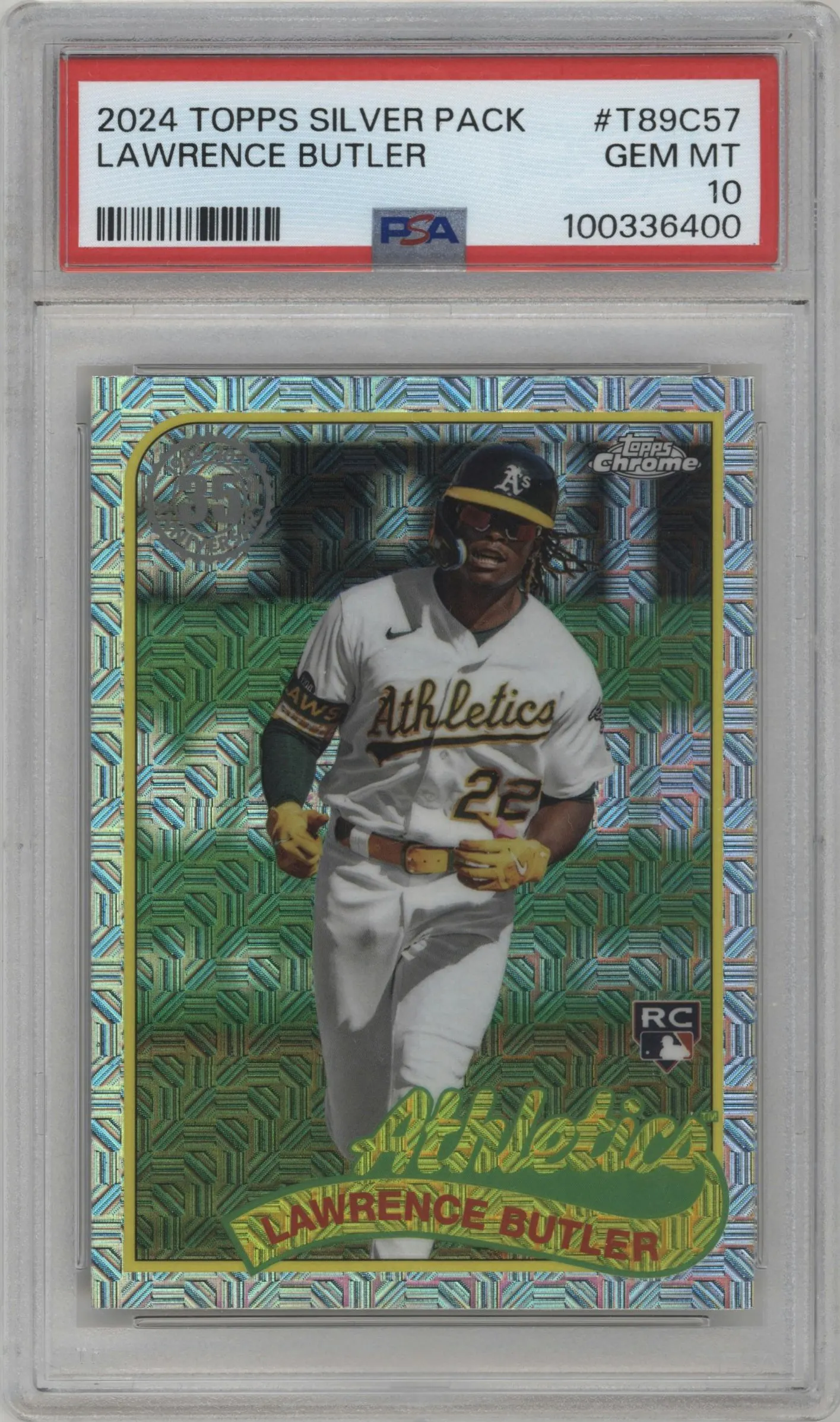 2024 Topps Series 1 Silver Pack 1989 Chrome Lawrence Butler #T89C-57 PSA 10