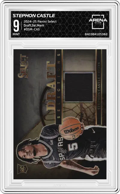 2024 Panini Select Draft.Sel.Mem Stephon Castle #DSM-CAS ARENA CLUB 9