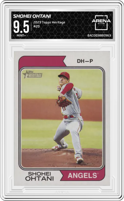 2023 Topps Heritage Shohei Ohtani #20 ARENA CLUB 9.5
