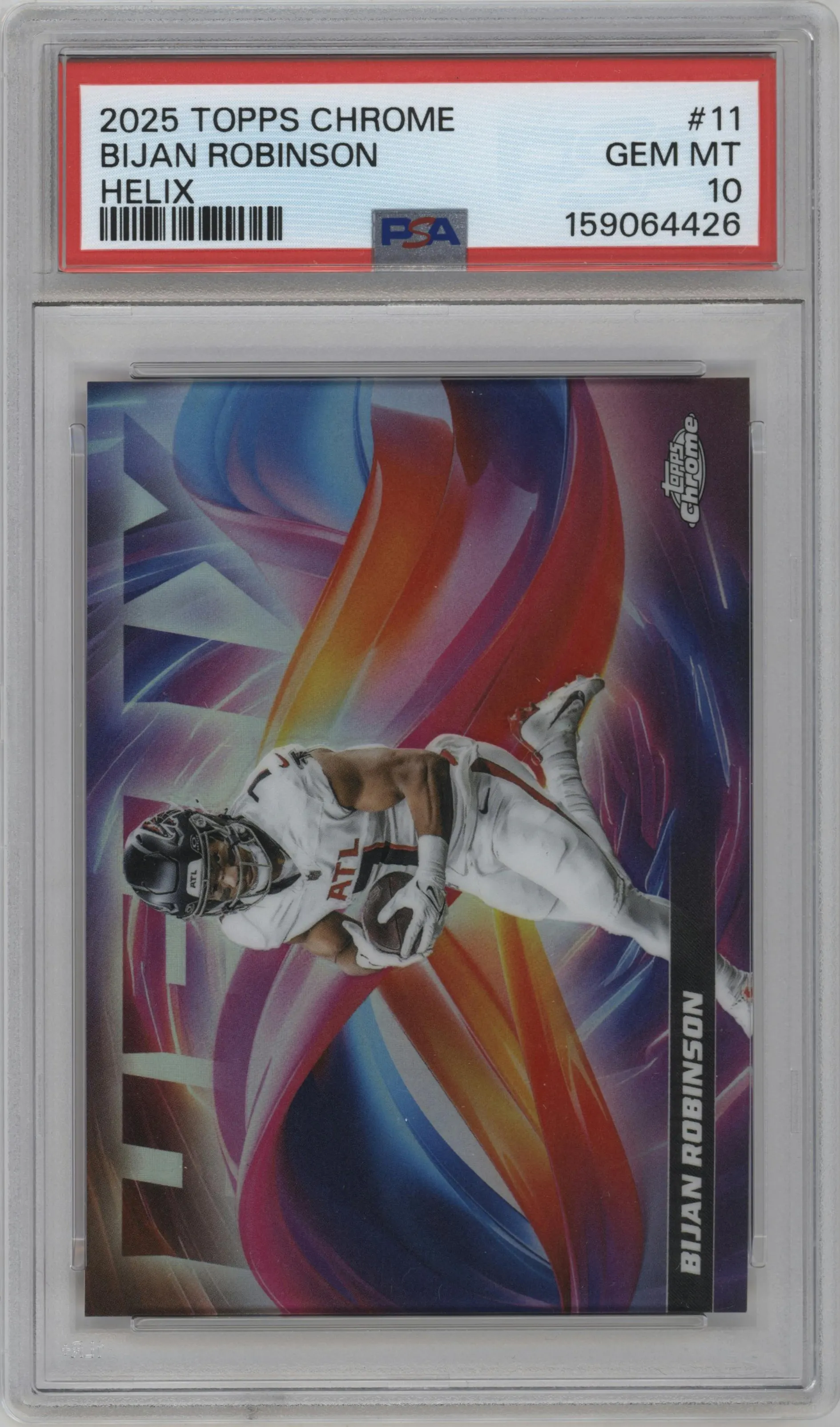 2025 Topps Chrome Helix Bijan Robinson #HX-11 PSA 10