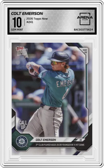 2026 Topps Now Colt Emerson ARENA CLUB 10