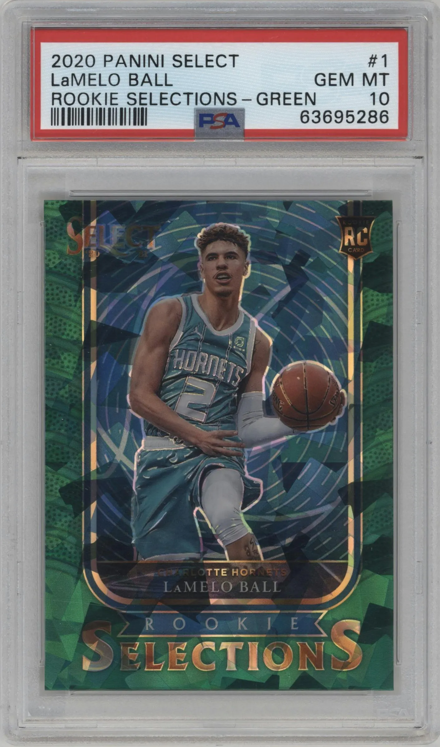 2020 Panini Select Rke.Selections LaMelo Ball Green #1 PSA 10