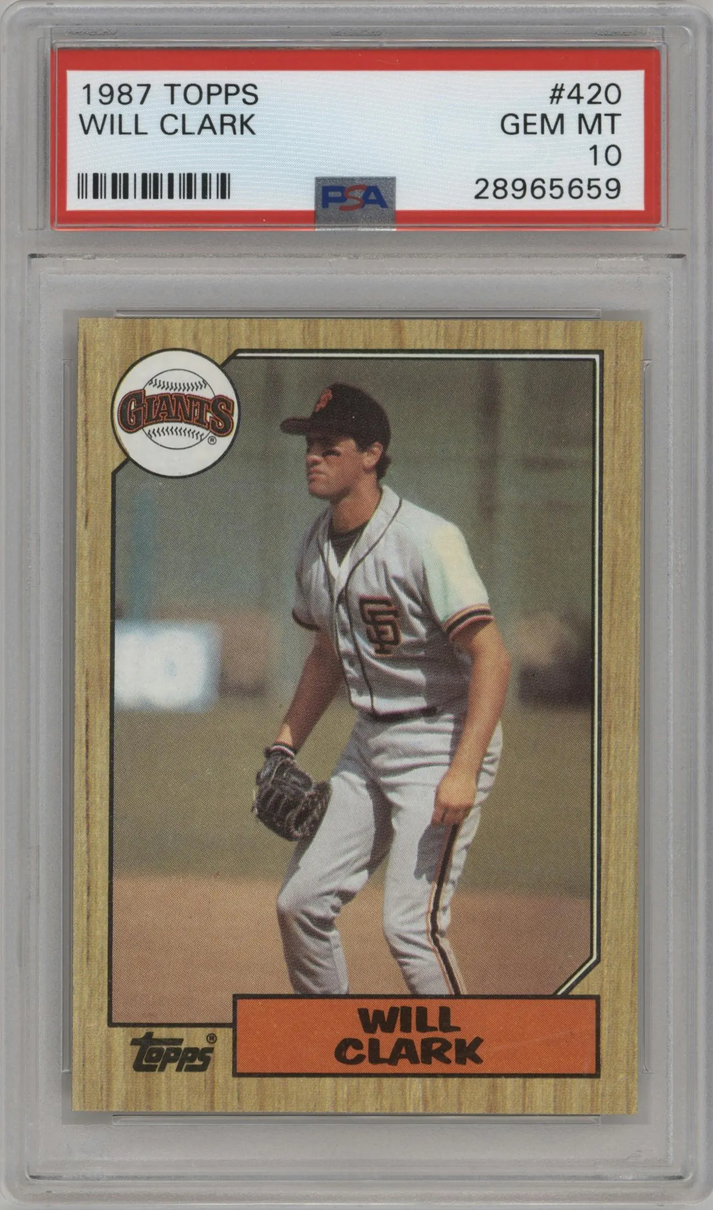 1987 Topps Will Clark #420 PSA 10