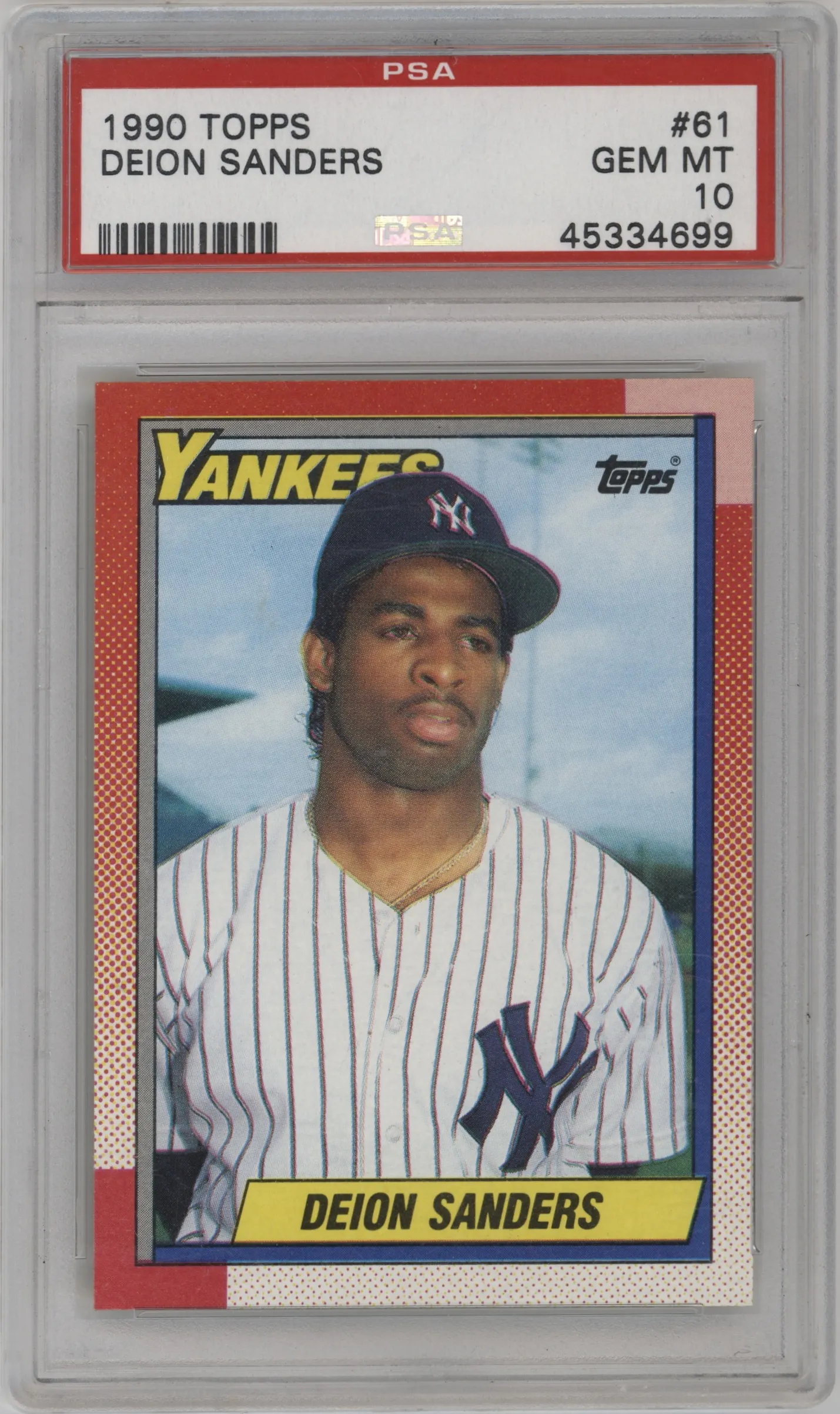 1990 Topps Deion Sanders #61 PSA 10