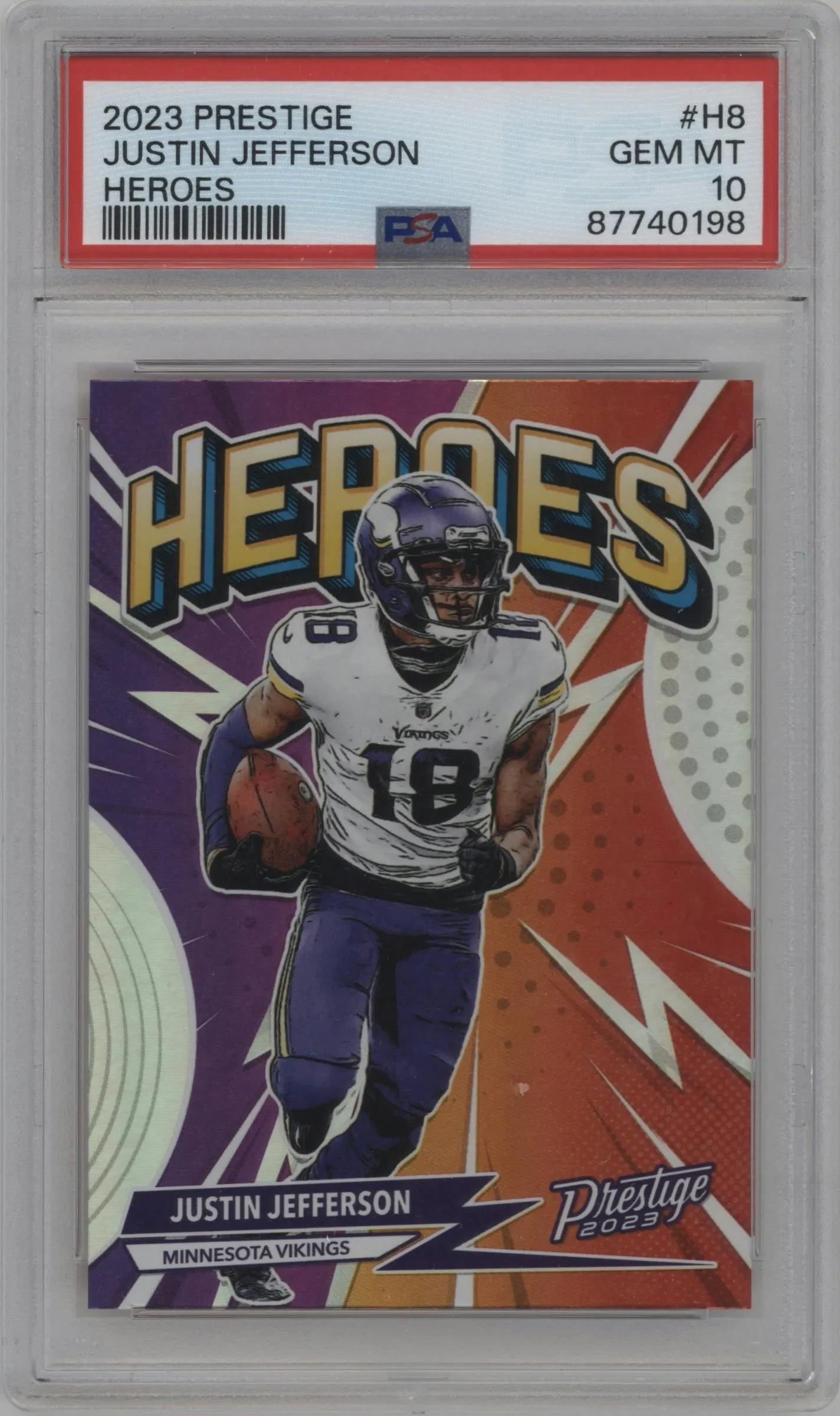 2023 Panini Prestige Heroes Justin Jefferson #H-8 PSA 10