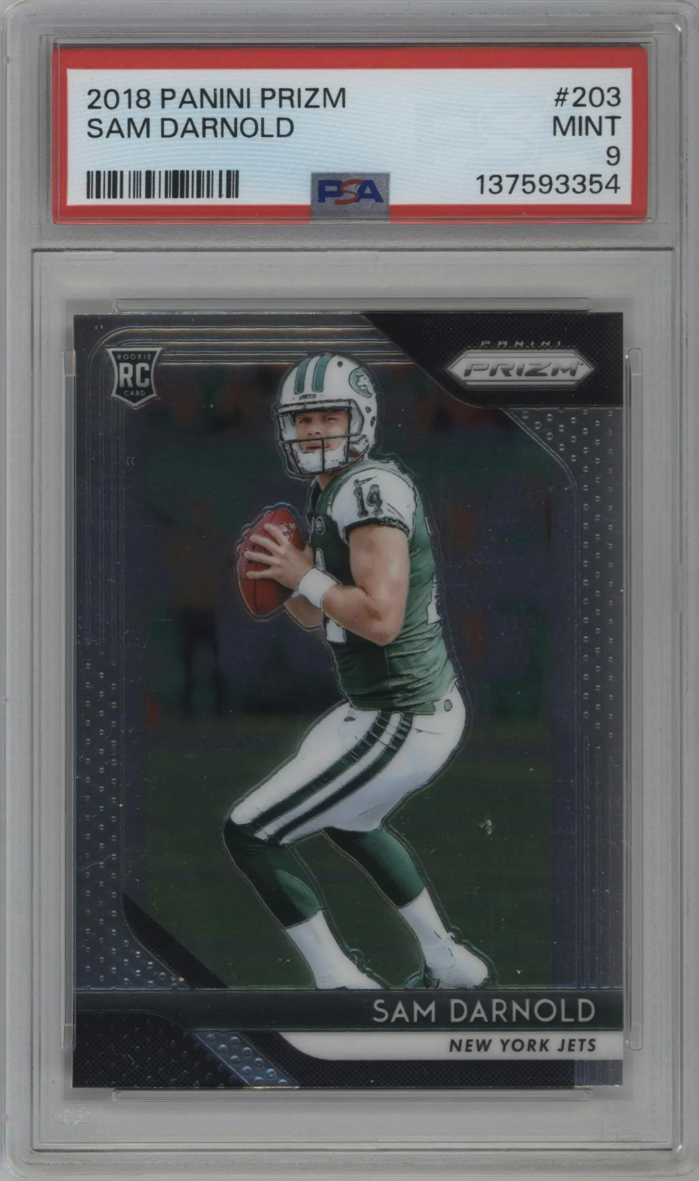 2018 Panini Prizm Sam Darnold #203 PSA 9