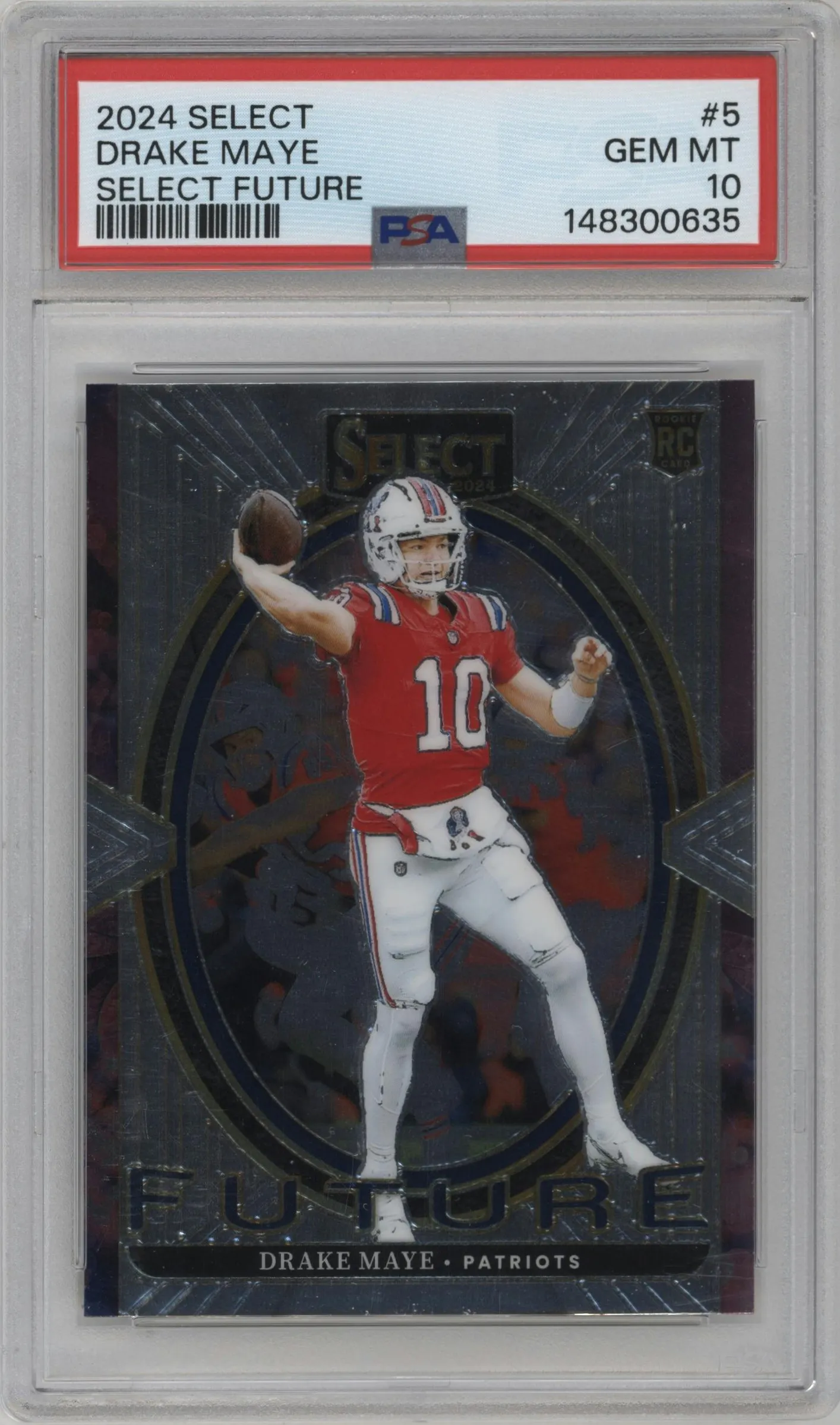2024 Panini Select Select Future Drake Maye #5 PSA 10