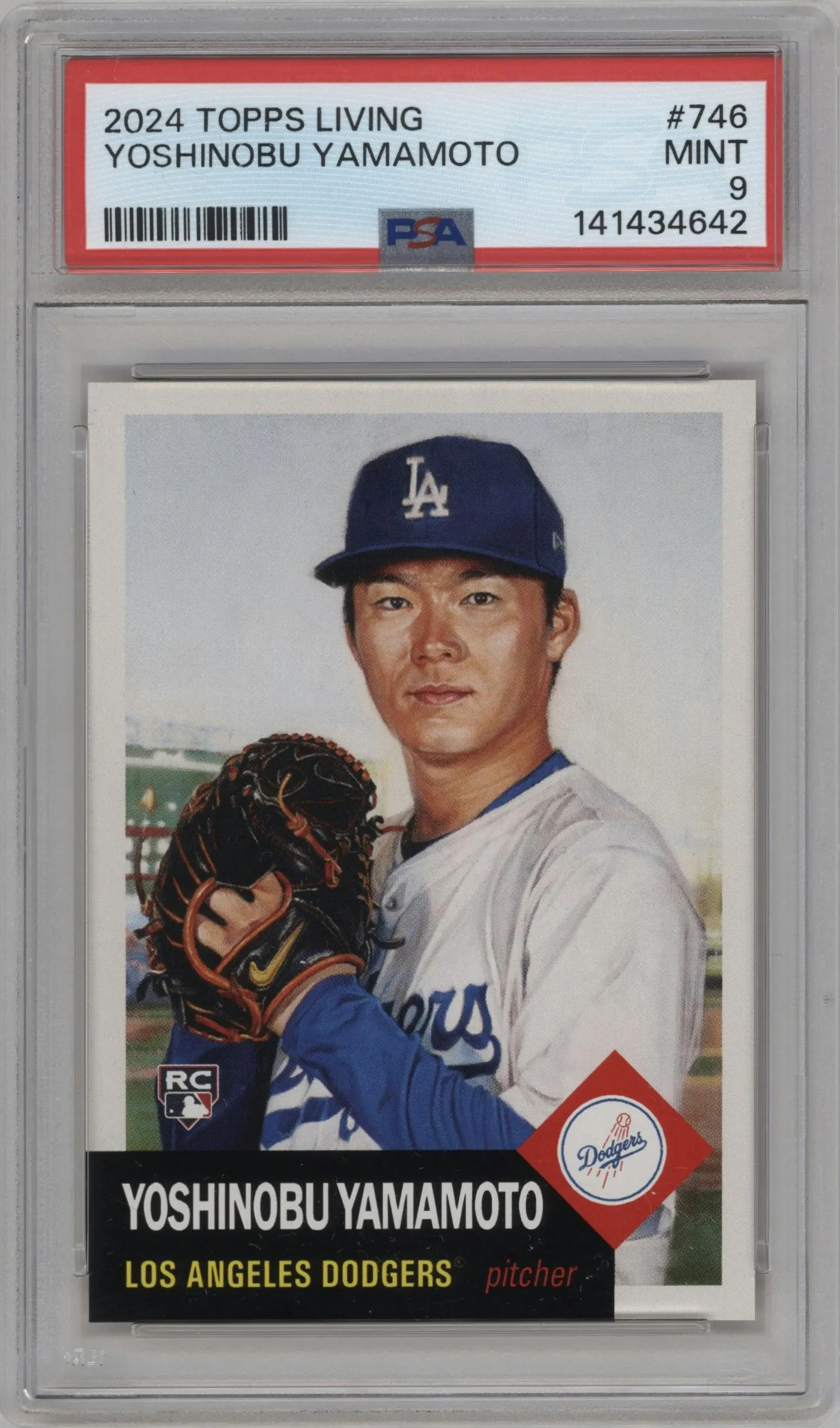 2018 Ultimate Topps Living Set 2024 Yoshinobu Yamamoto #746 PSA 9
