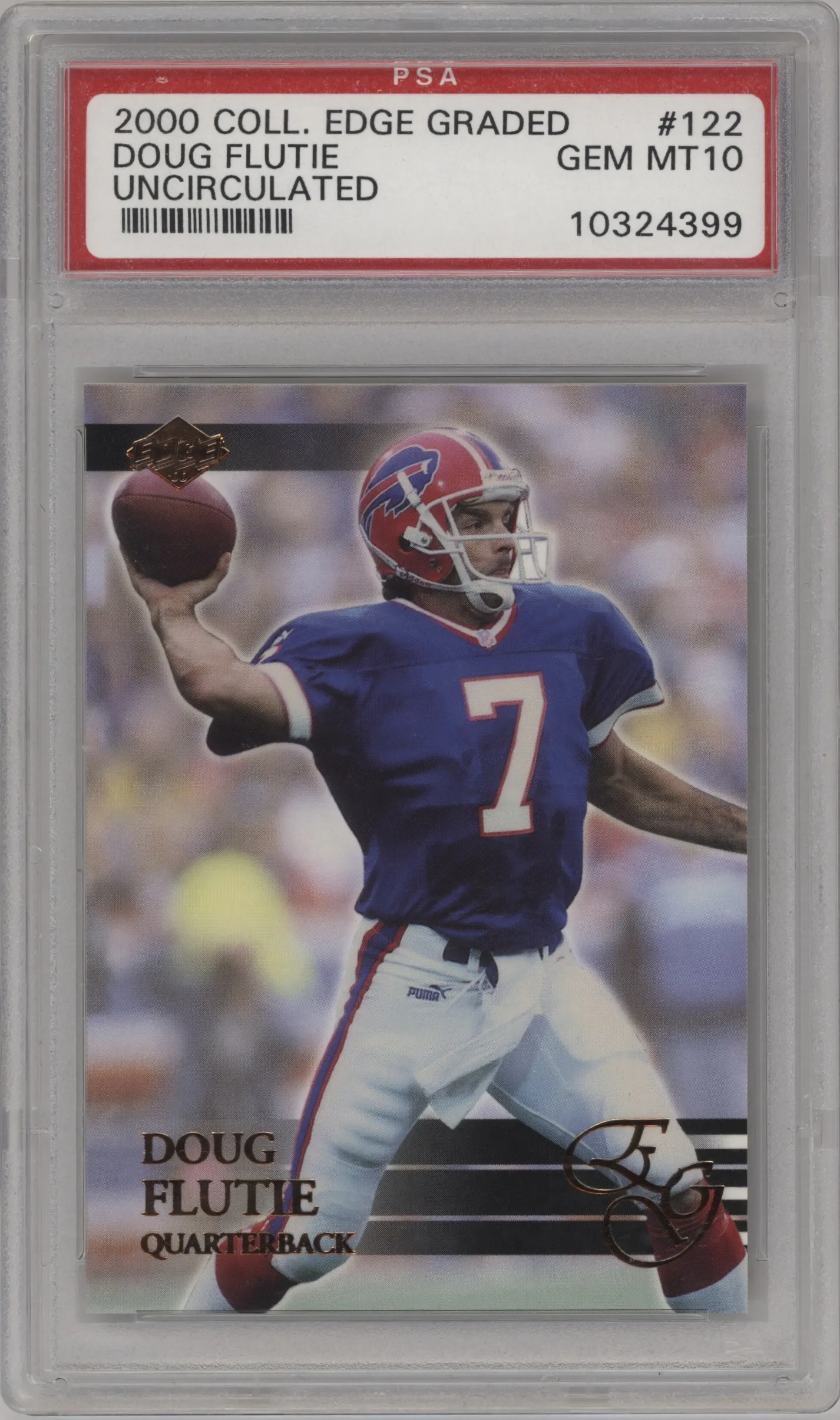 2000 Collector's Edge EG Doug Flutie Uncirculated PSA 10