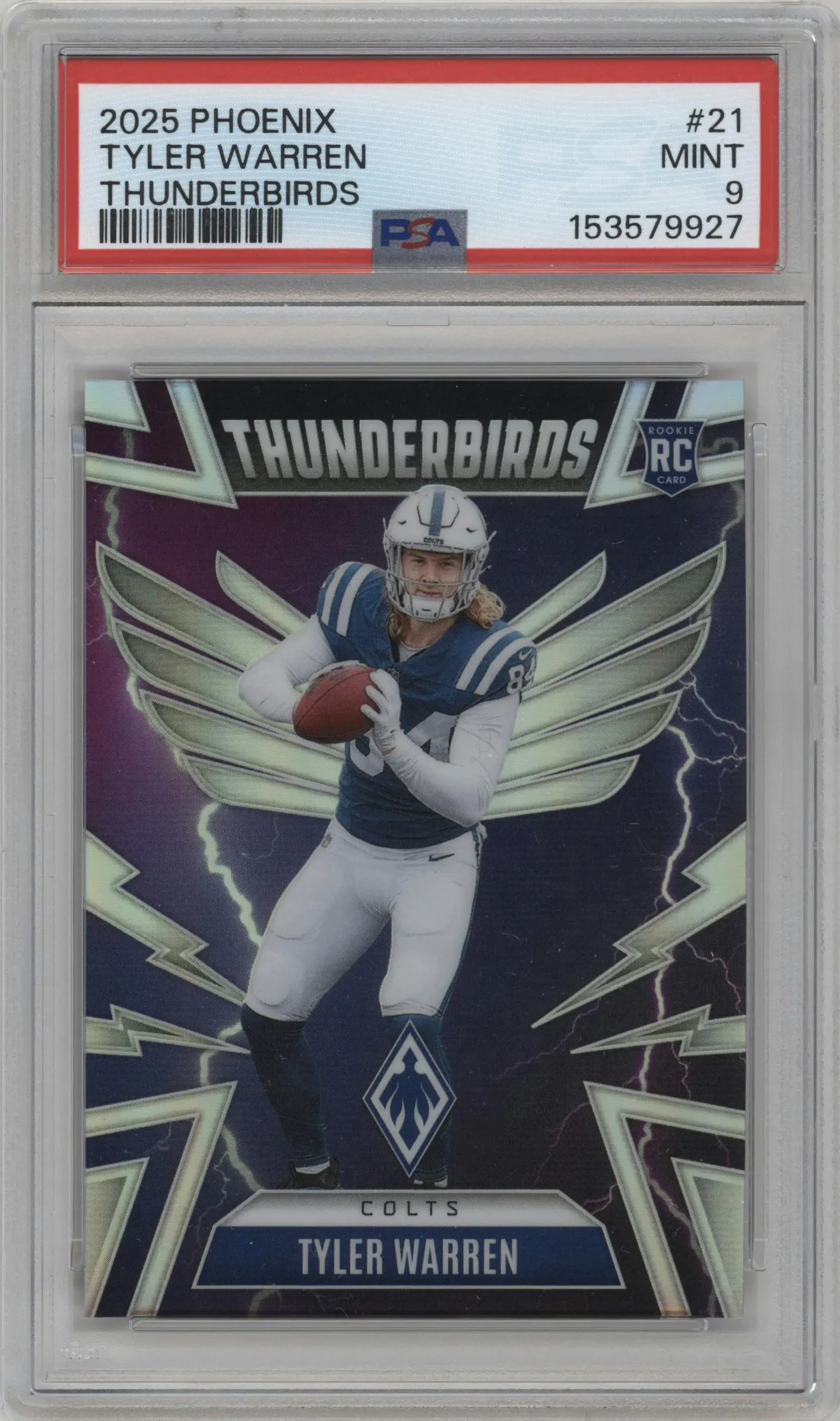 2025 Panini Phoenix Thunderbirds Tyler Warren #21 PSA 9