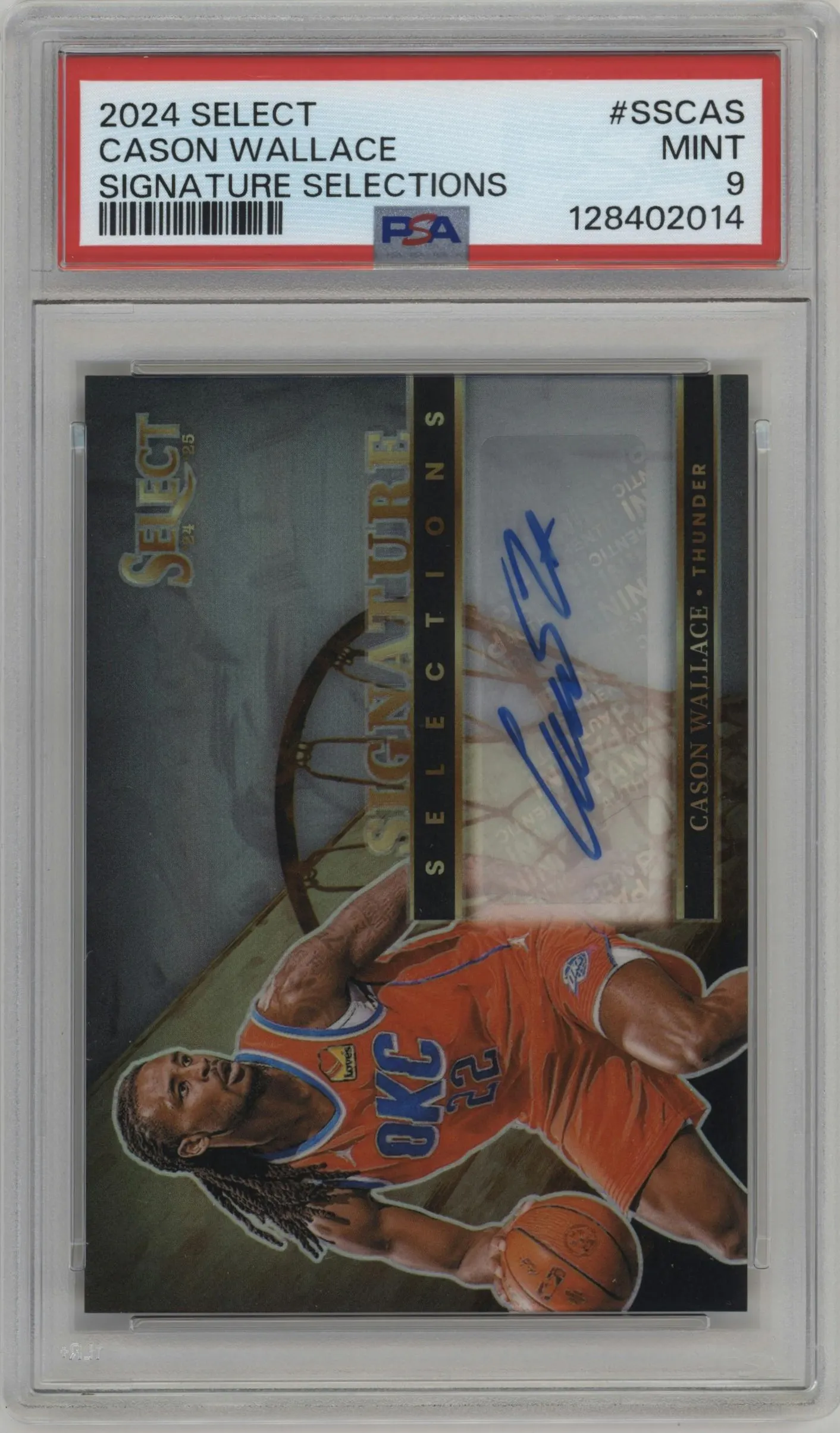 2024 Panini Select Sig.Selections Cason Wallace #SS-CAS PSA 9