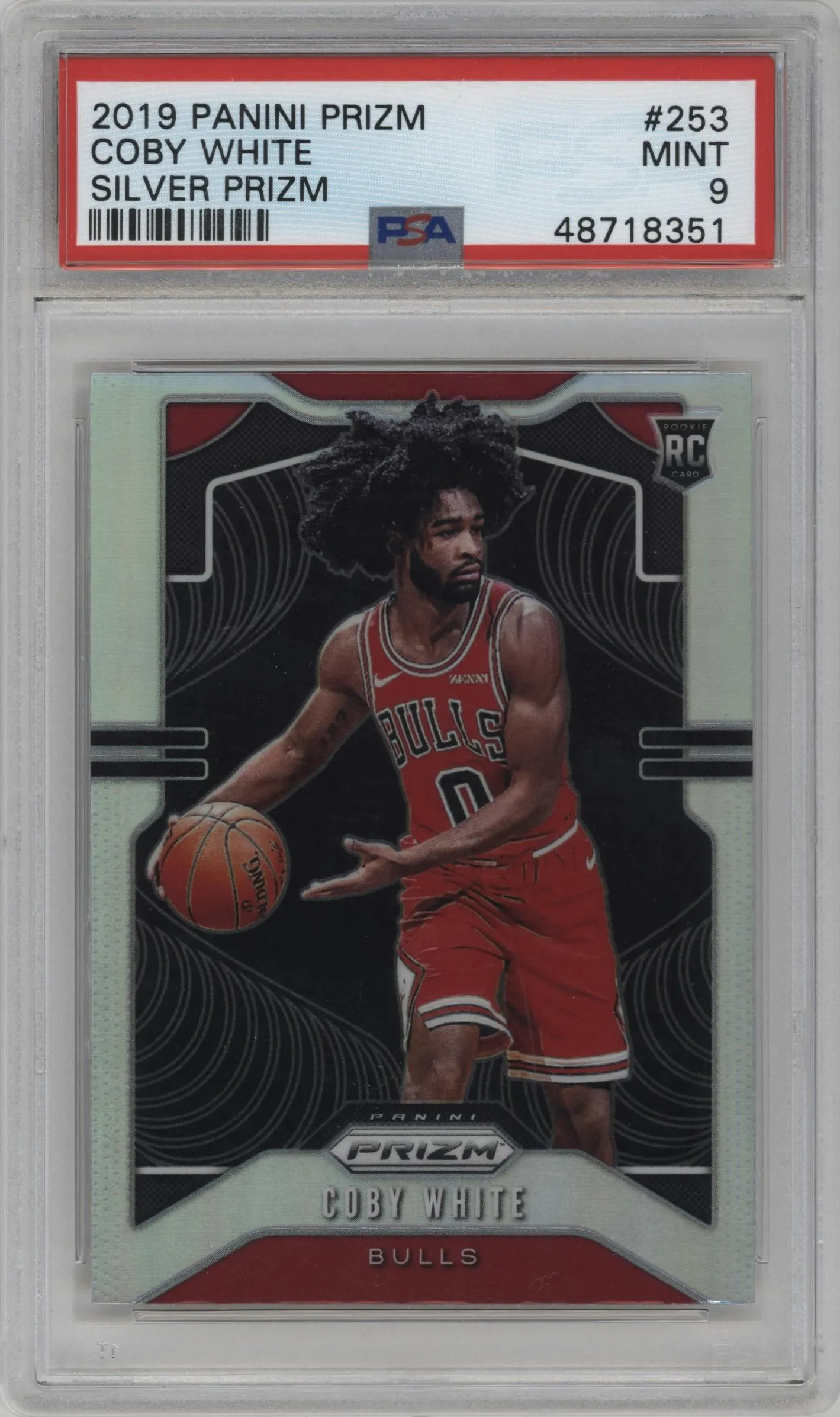 2019 Panini Prizm Coby White Silver Prizm #253 PSA 9