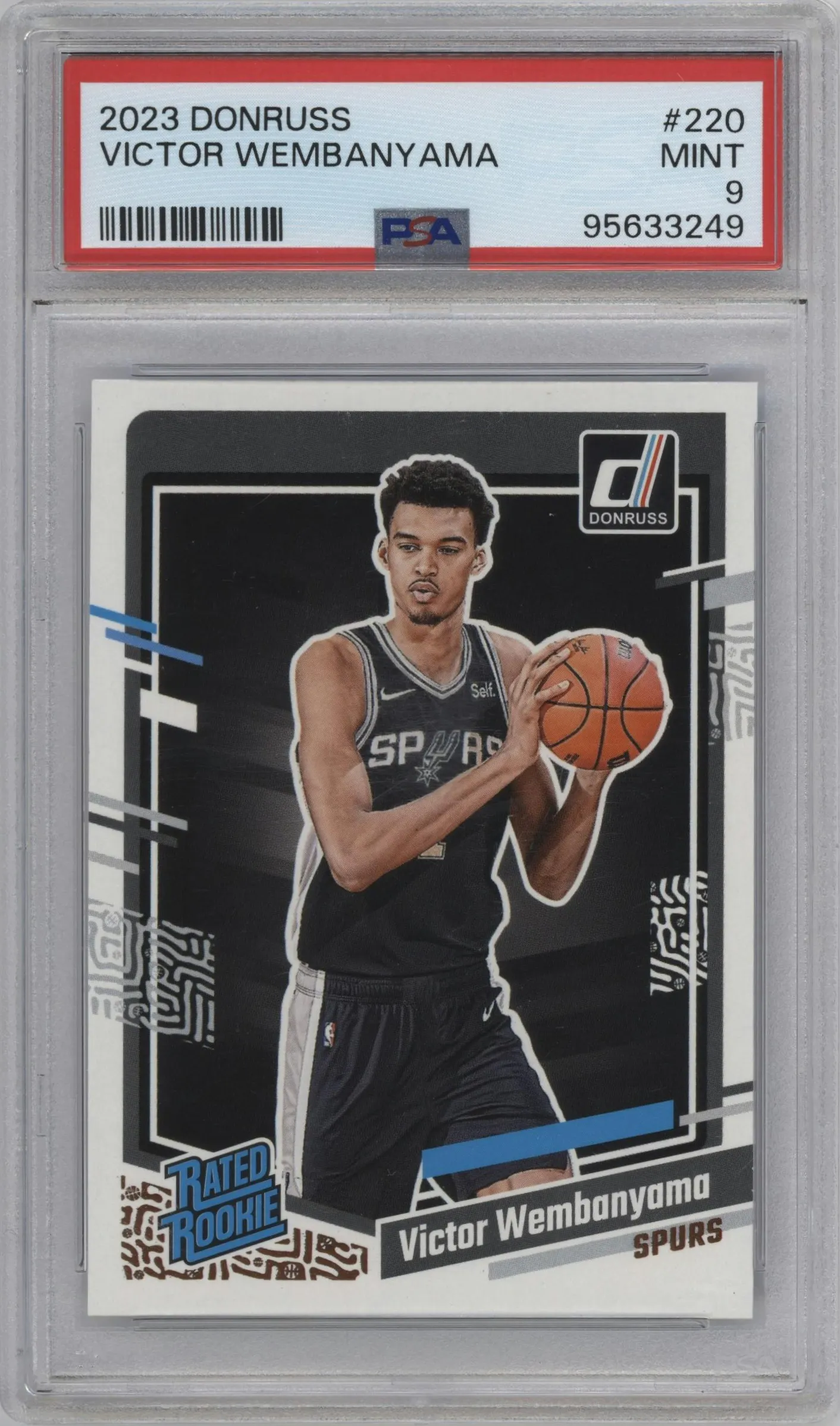 2023 Panini Donruss Rated Rookie Victor Wembanyama #220 PSA 9