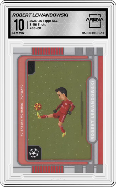 2025 Topps UEFA Club Competitions 8-Bit Shots Robert Lewandowski ARENA CLUB 10