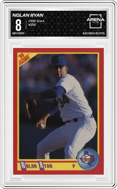 1990 Score Nolan Ryan #250 ARENA CLUB 8