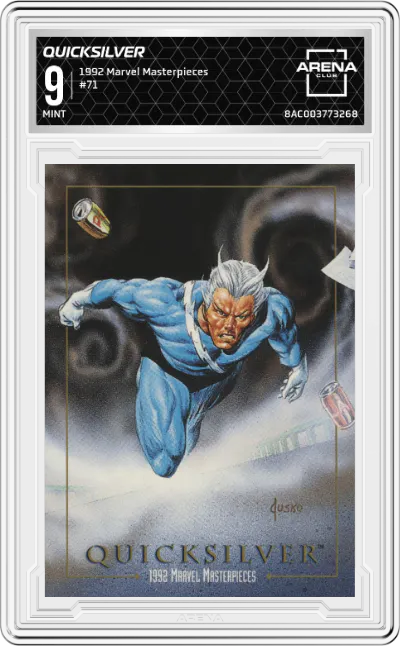 1992 SkyBox Marvel Masterpieces Quicksilver ARENA CLUB 9