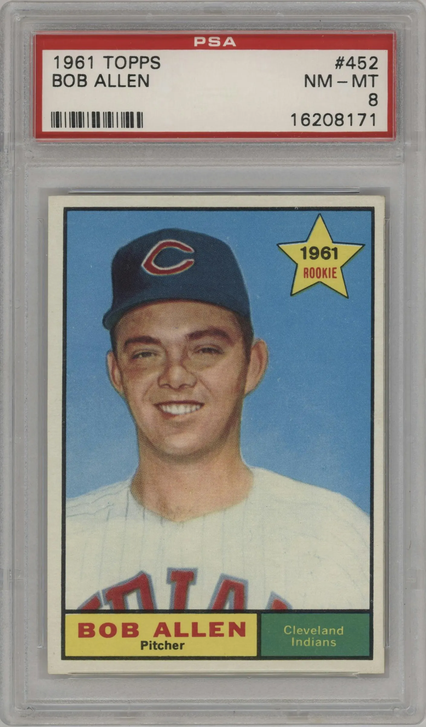 1961 Topps Bob Allen #452 PSA 8