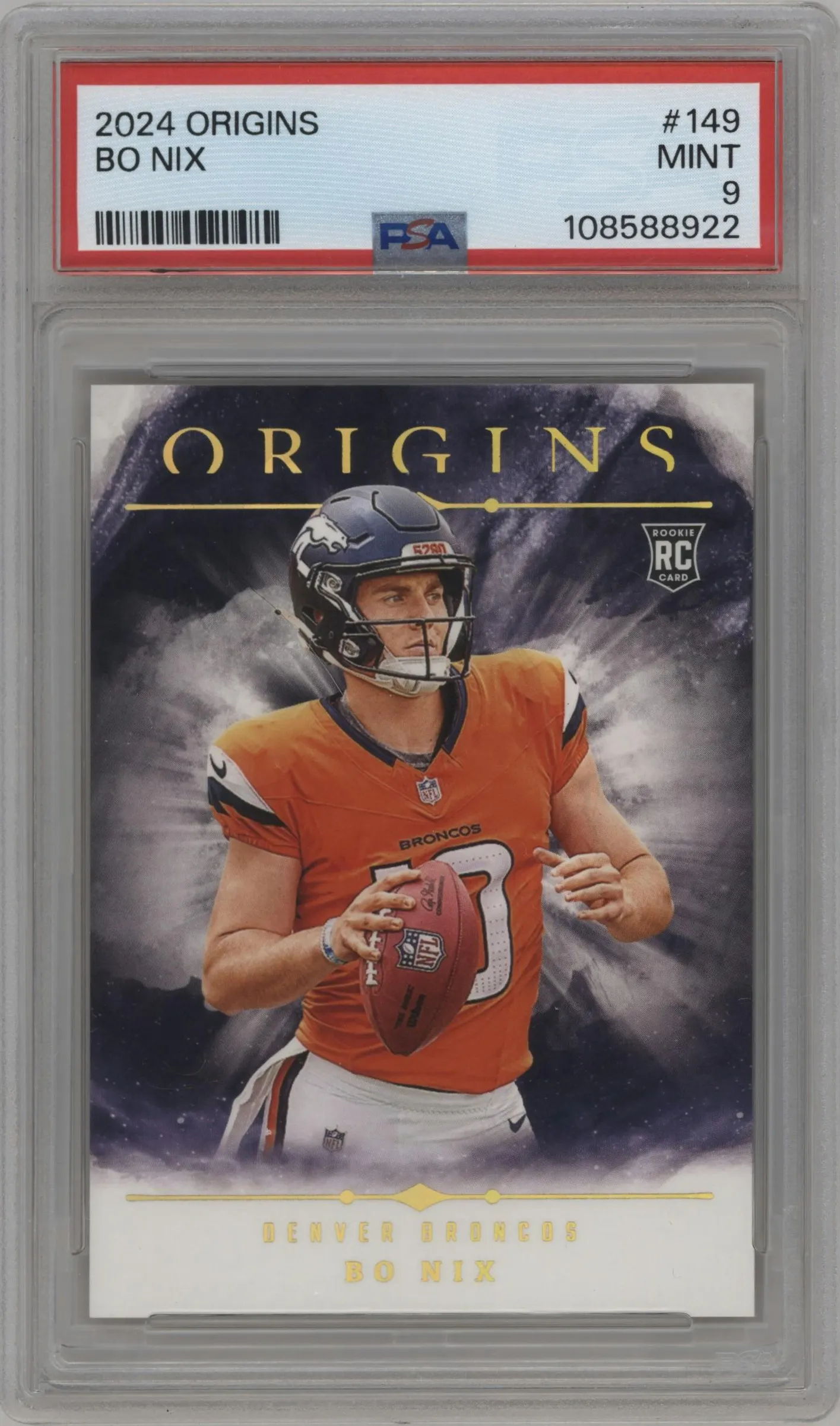 2024 Panini Origins Bo Nix #149 PSA 9