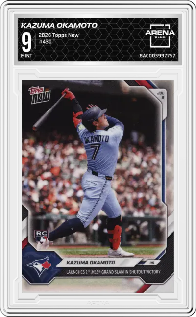 2026 Topps Now Kazuma Okamoto #430 ARENA CLUB 9