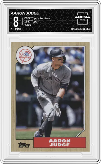 2022 Topps Archives 1987 Topps Aaron Judge ARENA CLUB 8