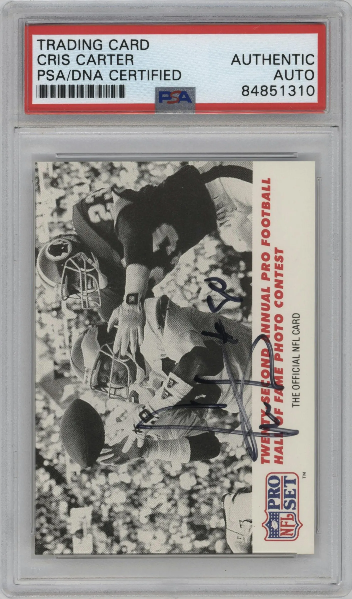 1990 Pro Set Cris Carter/Todd Bowles PSA AUTHENTIC PSA