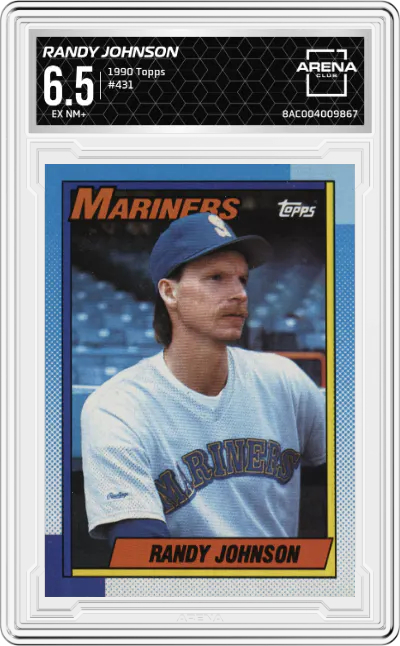 1990 Topps Randy Johnson #431 ARENA CLUB 6.5