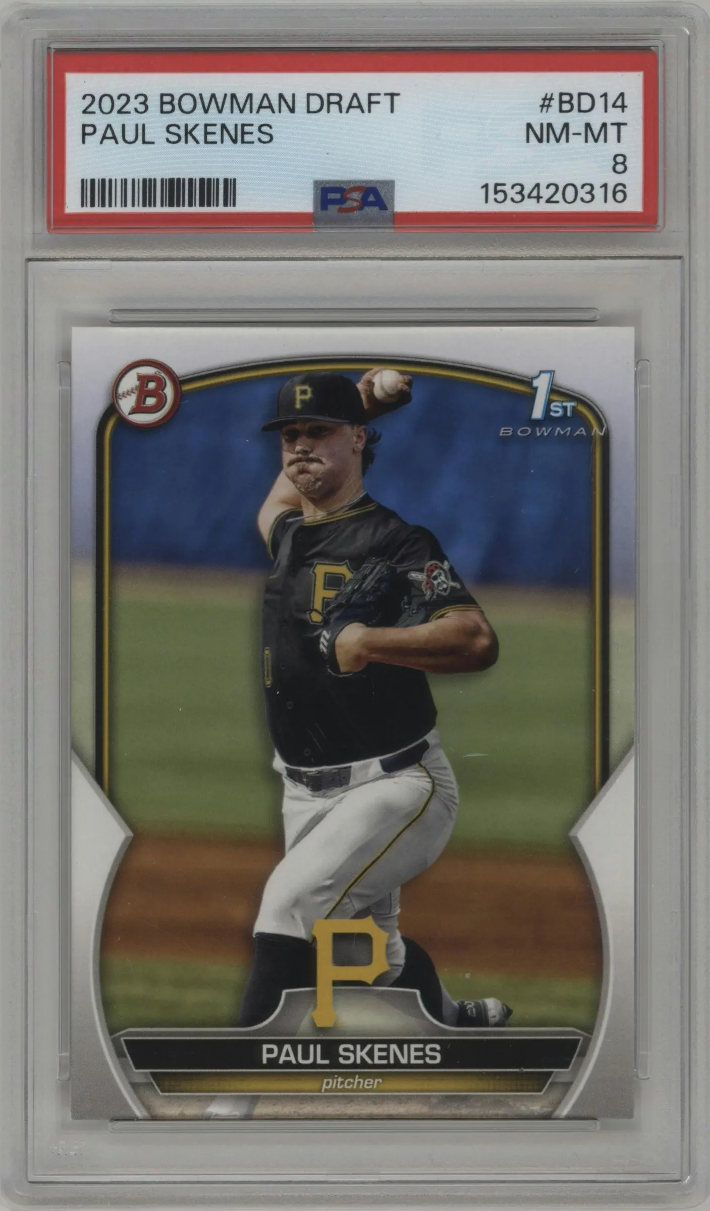2023 Bowman Draft Paul Skenes #BD-14 PSA 8