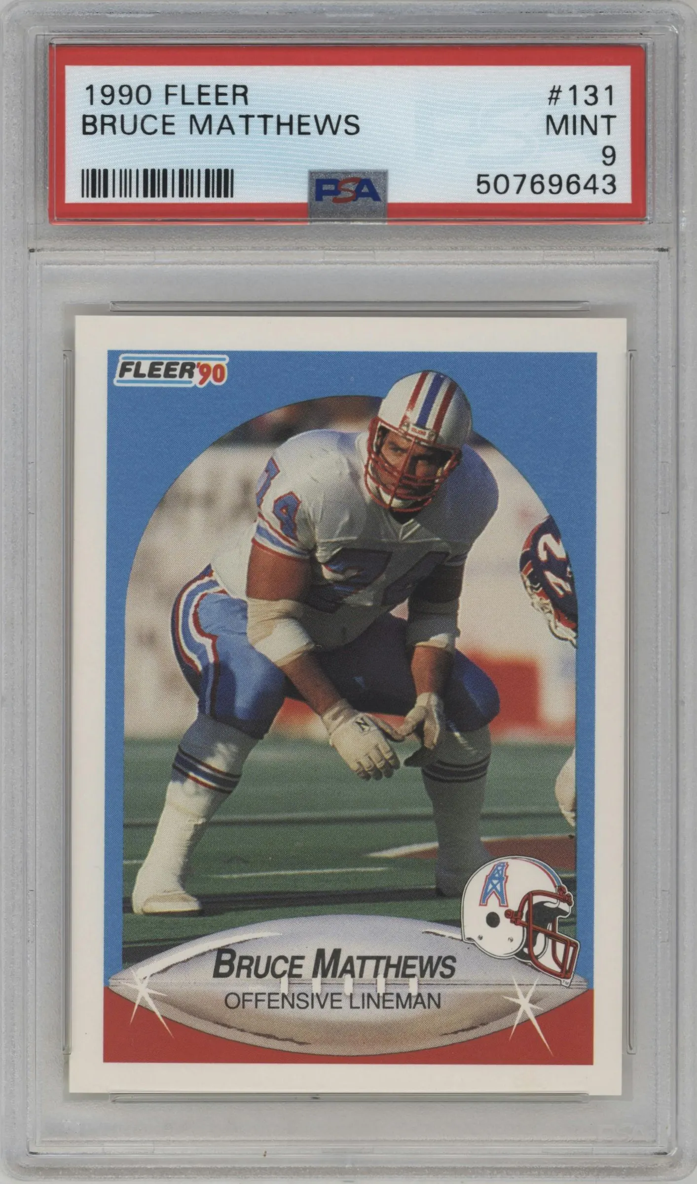1990 Fleer Bruce Matthews #131 PSA 9
