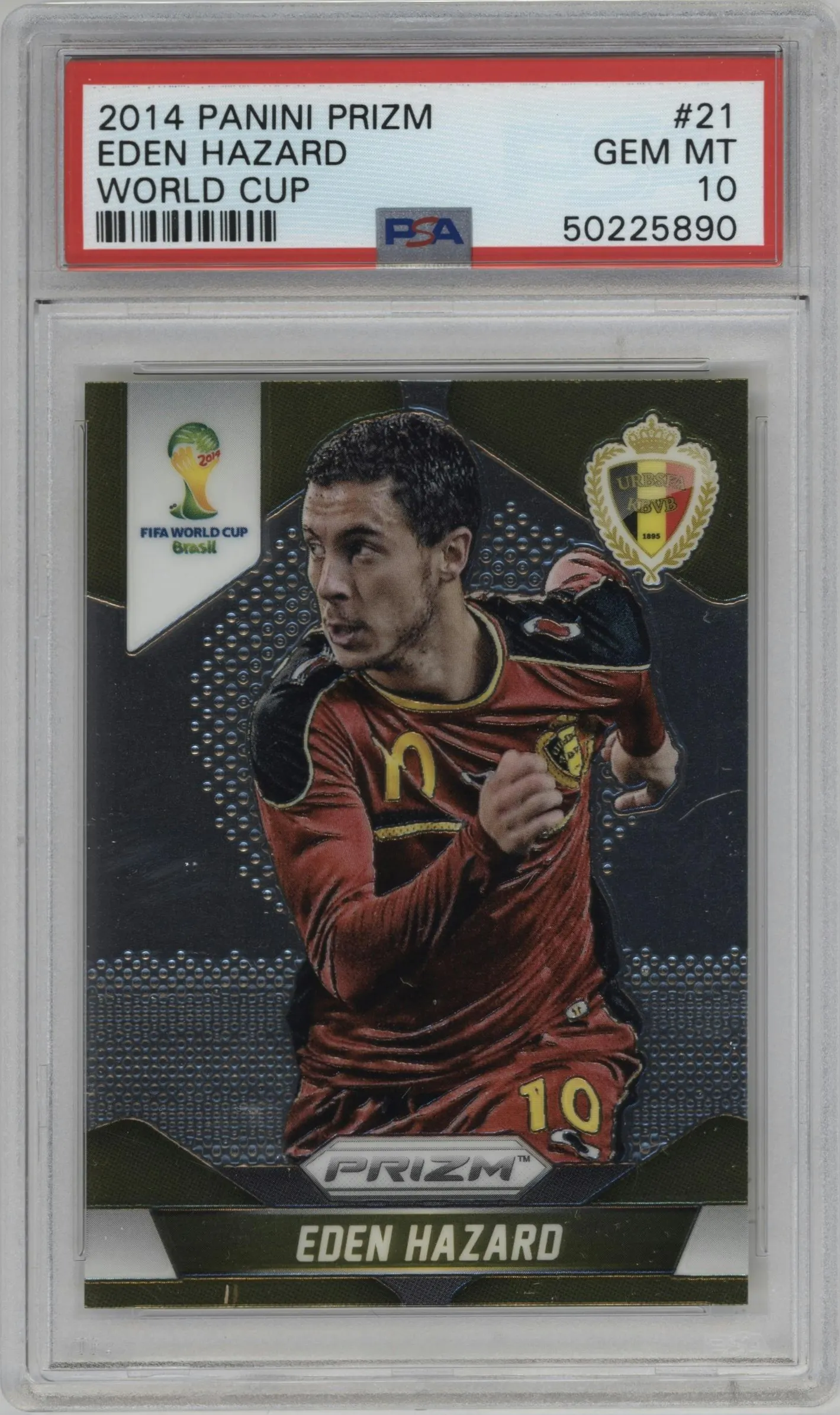 2014 Panini Prizm World Cup Belgium Eden Hazard #21 PSA 10
