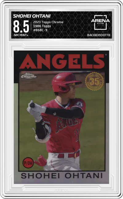 2021 Topps Chrome 1986 Topps Shohei Ohtani ARENA CLUB 8.5