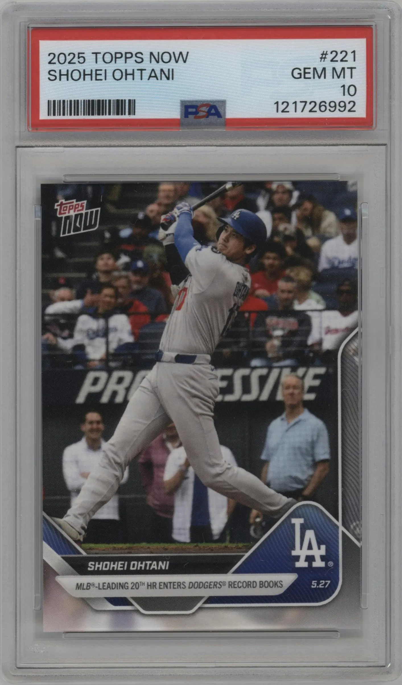 2025 Topps Now Shohei Ohtani #221 PSA 10
