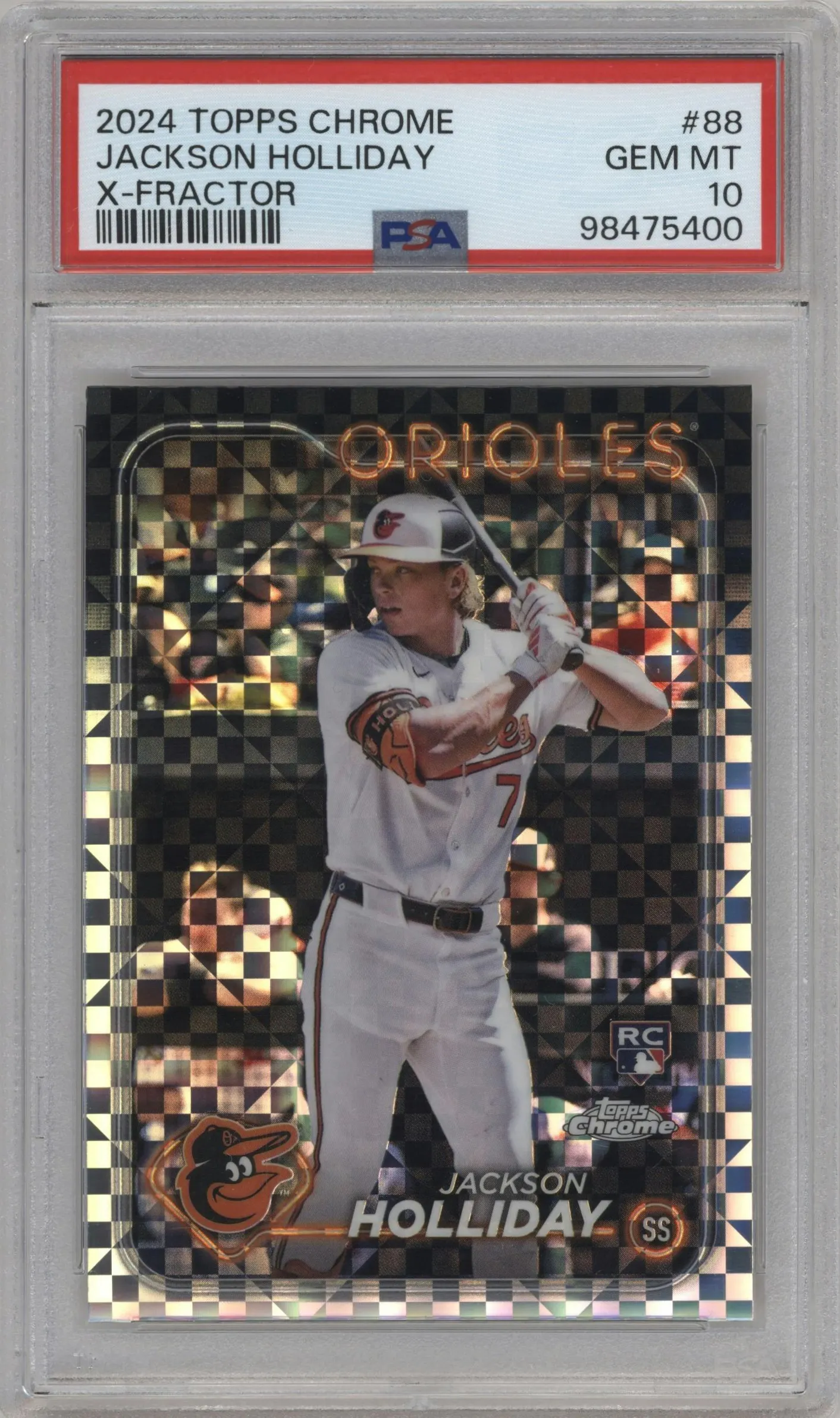 2024 Topps Chrome Jackson Holliday X-Fractor #88 PSA 10
