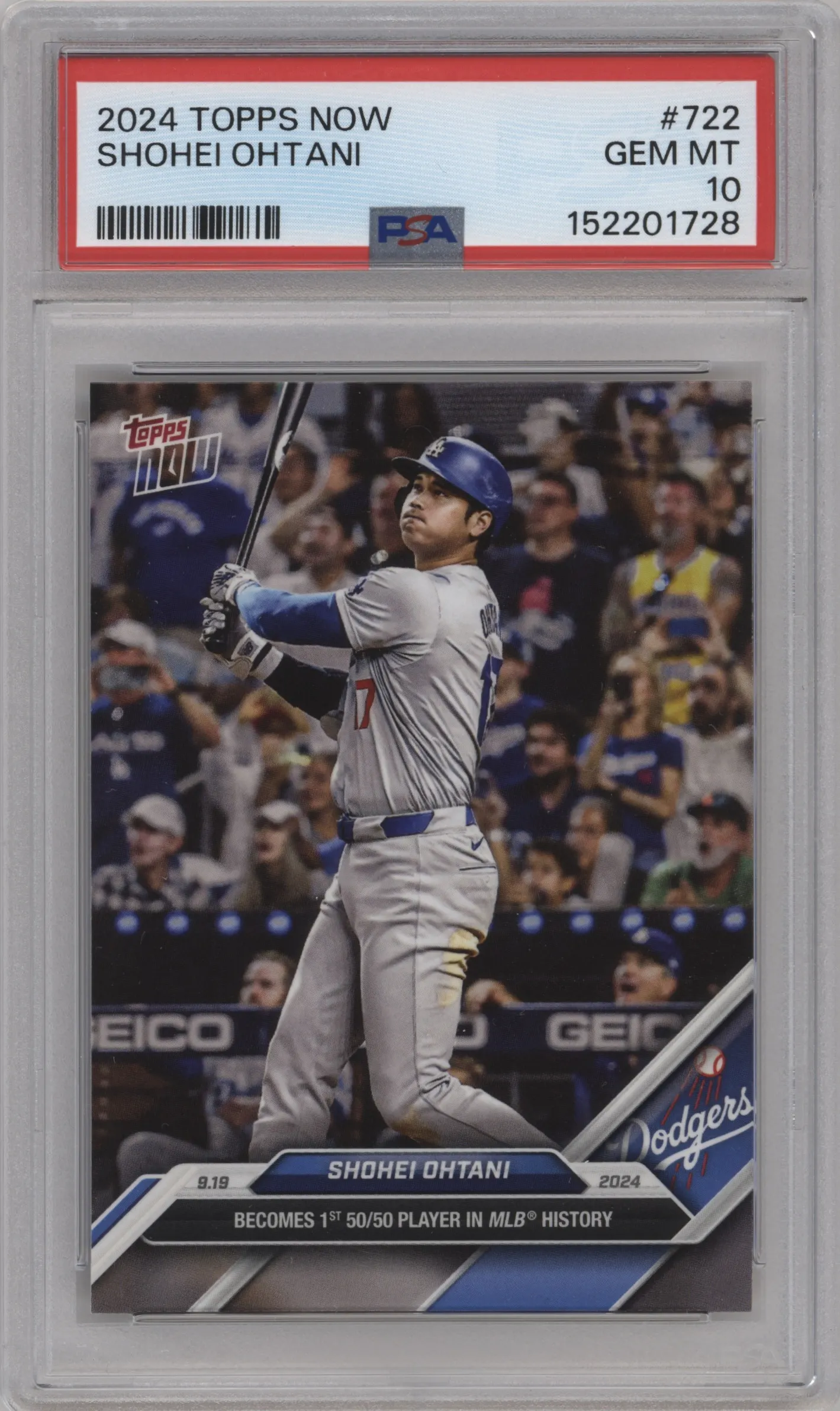 2024 Topps Now Shohei Ohtani PSA 10