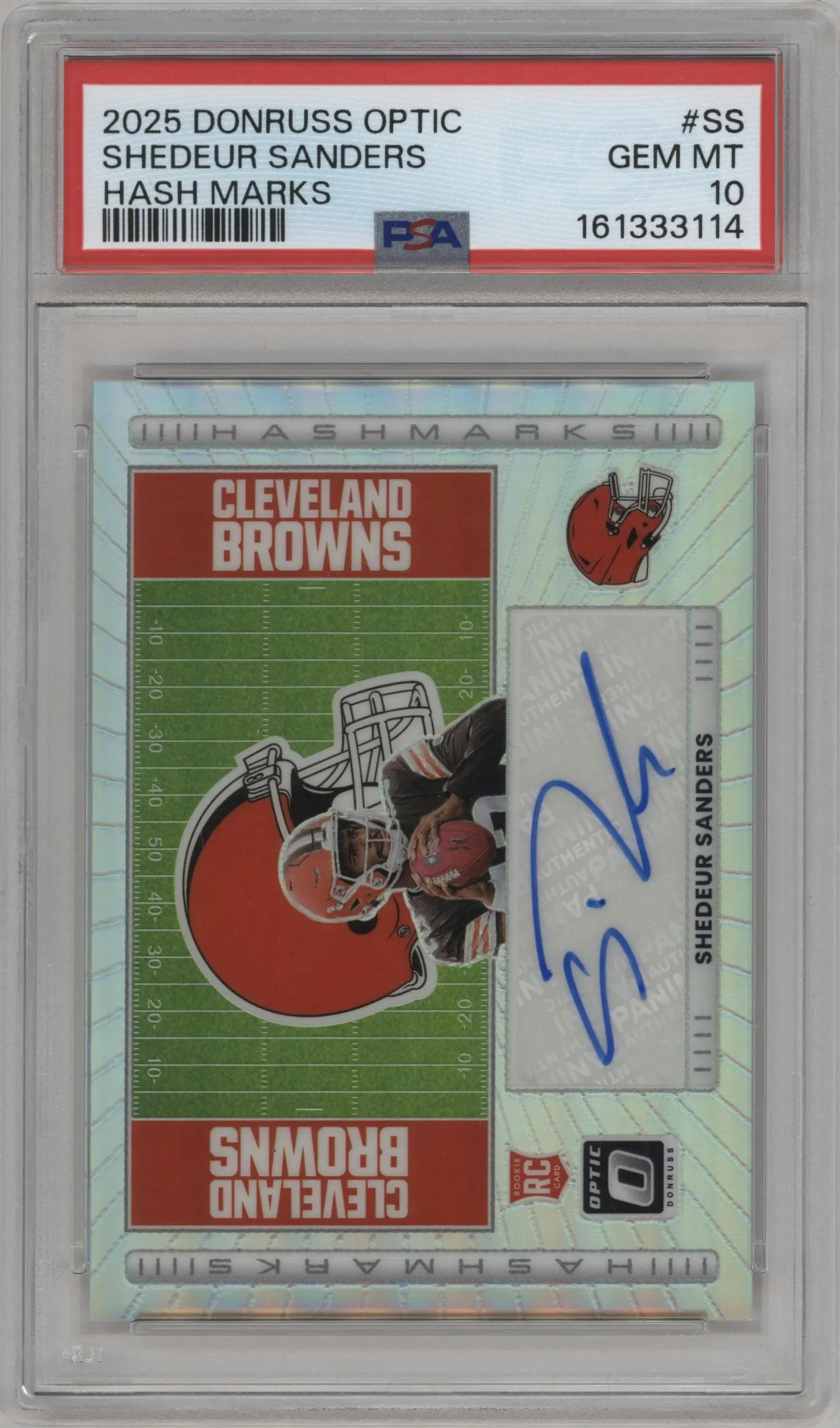 2025 Donruss Optic Hash Marks Shedeur Sanders #HM-SS PSA 10