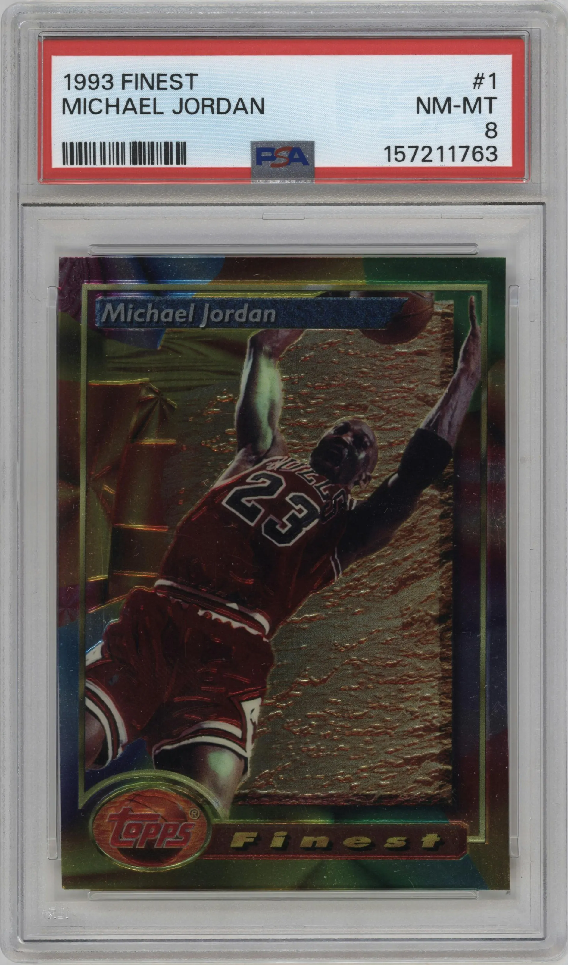1993 Topps Finest Michael Jordan #1 PSA 8
