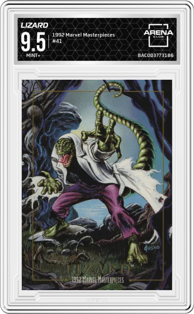 1992 SkyBox Marvel Masterpieces Lizard #41 ARENA CLUB 9.5
