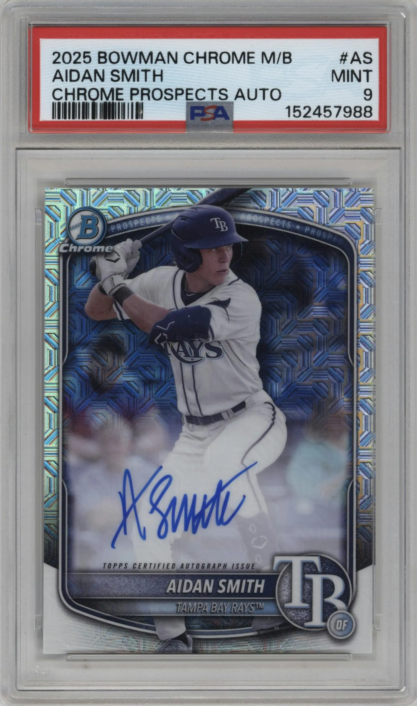2025 Bowman Mega Box Pros.Mega Auto Aidan Smith #BMA-AS PSA 9