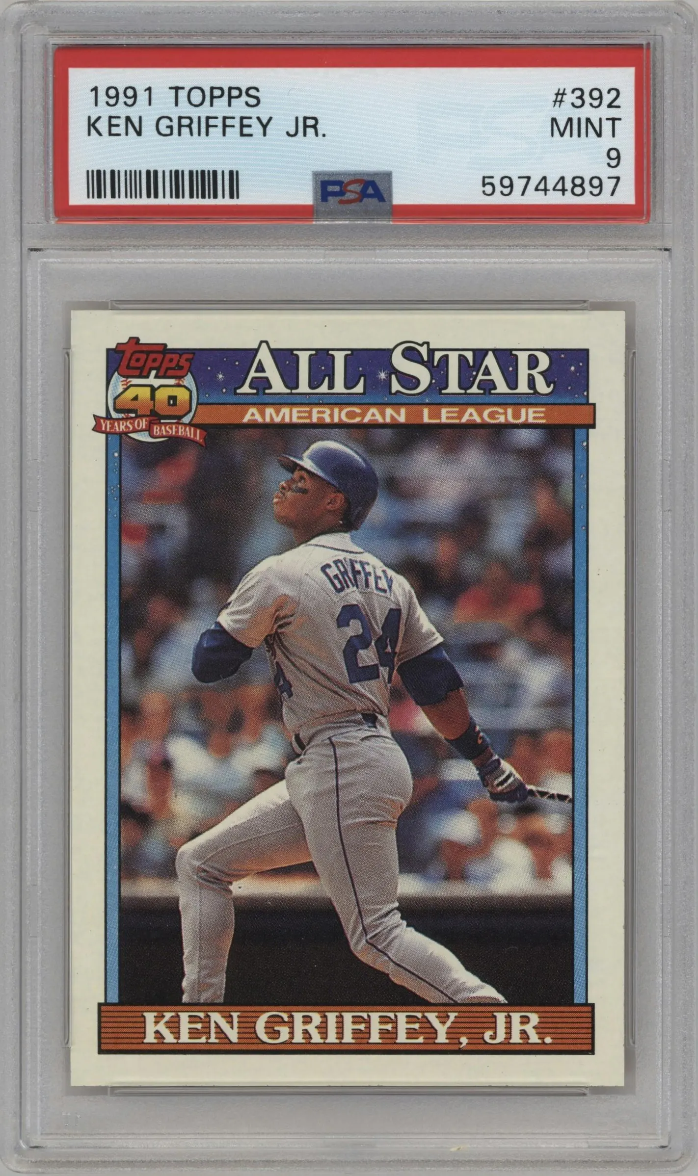 1991 Topps Ken Griffey Jr. #392 PSA 9